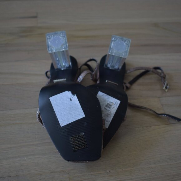 Topshop Women's Sparkly Perspex Block High Heel Sandals - Picture 7 of 9